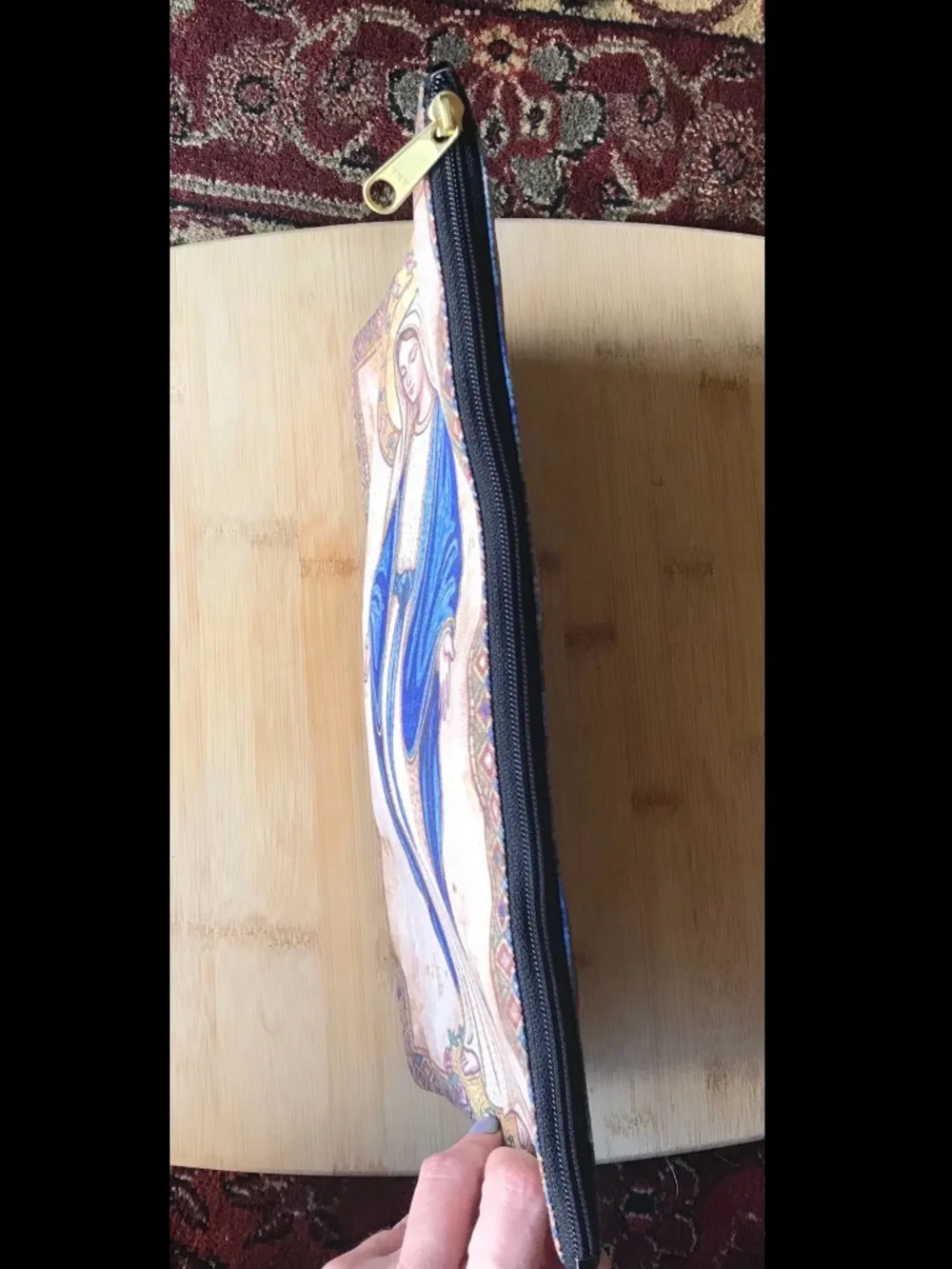 Virgin Mary / Mother Mary / Madonna Cosmetic Rosary Pouch Confirmation Gift - Picture 4 of 6